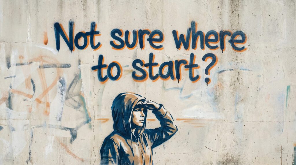 Where to Start Hooded Woman Looking for a digtal marketing agency