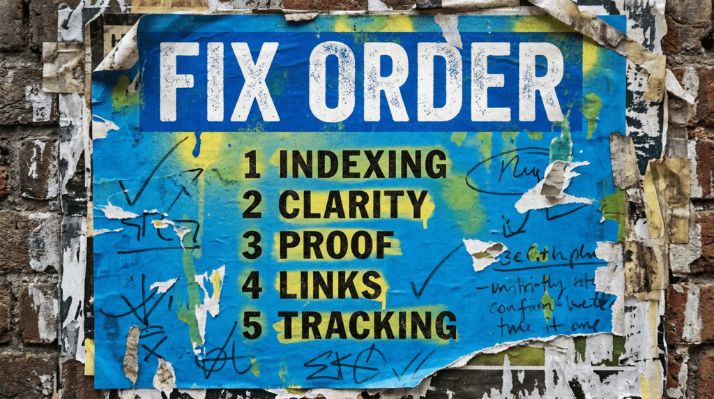 AI search visibility Fix order AI-search-visibility-Fix-order