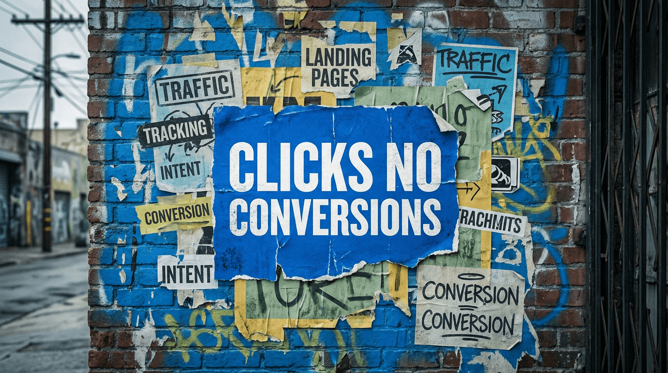 Google Ads getting clicks but no conversions?
