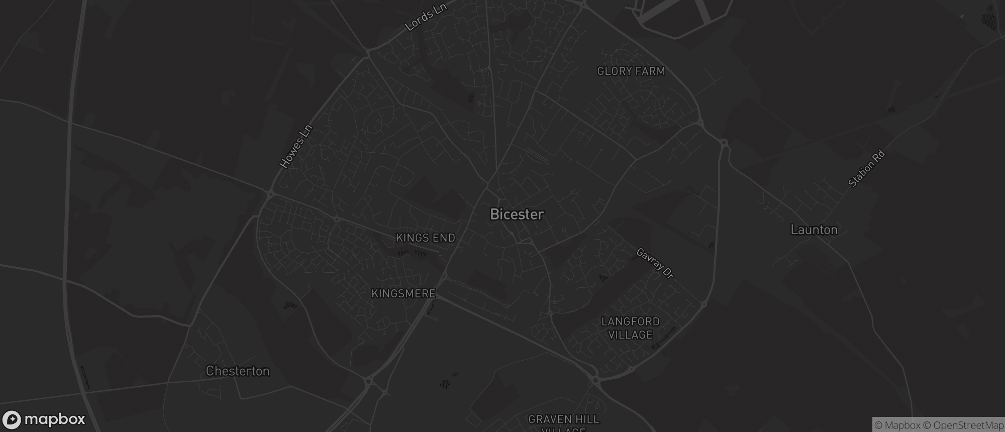 Map of Bicester for SEO services in Bicester