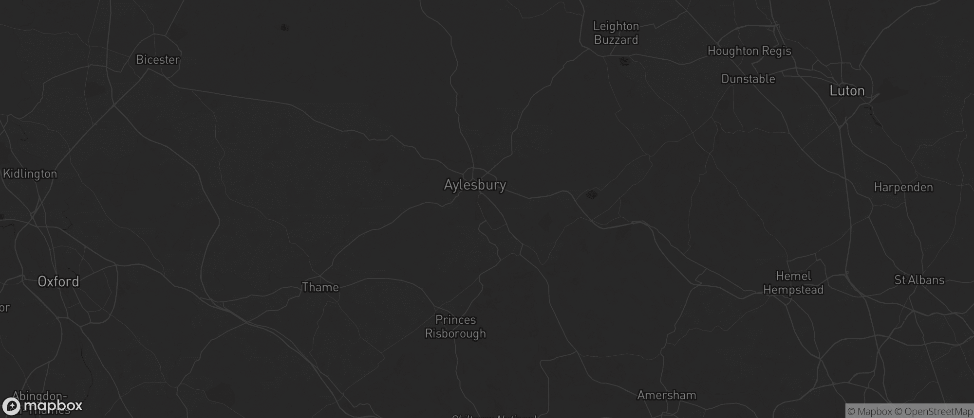 Map of Buckinghamshire for SEO services in Buckinghamshire