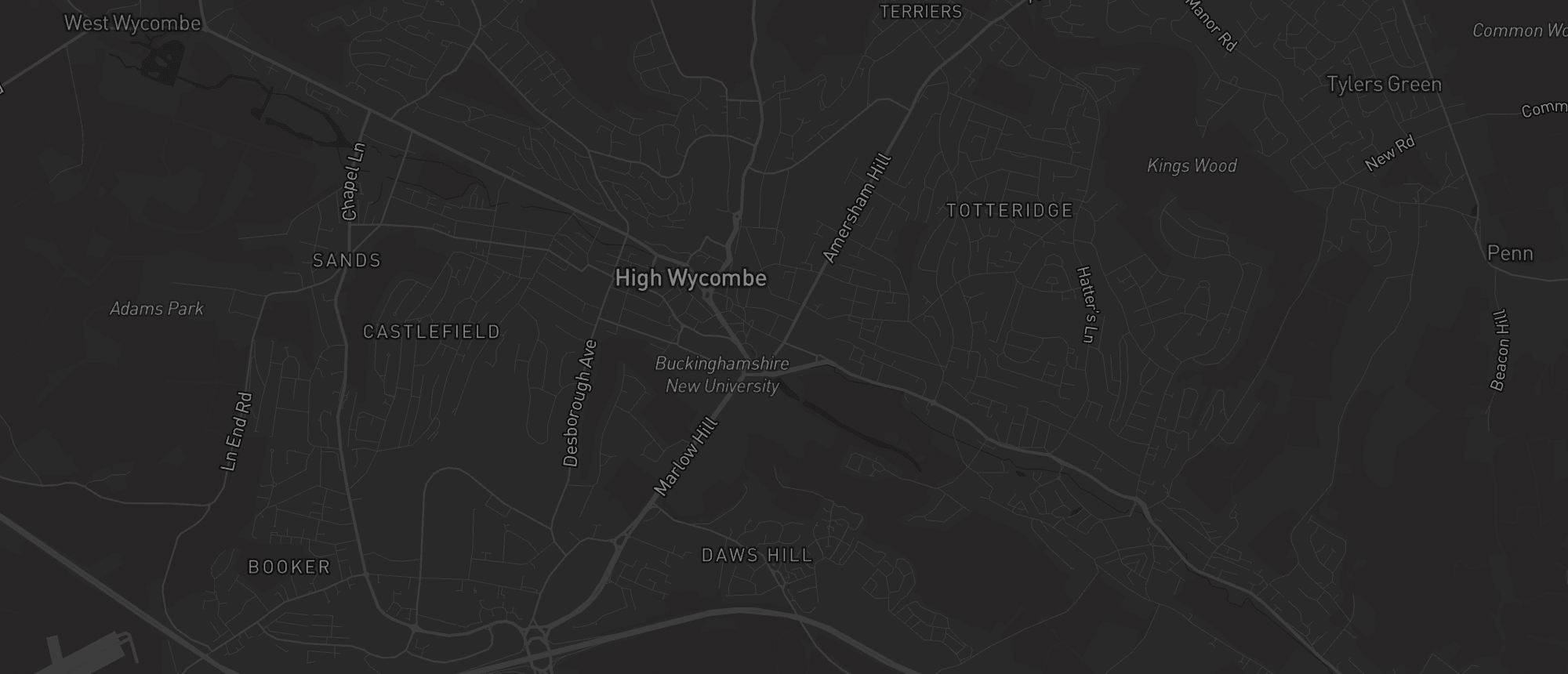 Map of High Wycombe for SEO services in High Wycombe