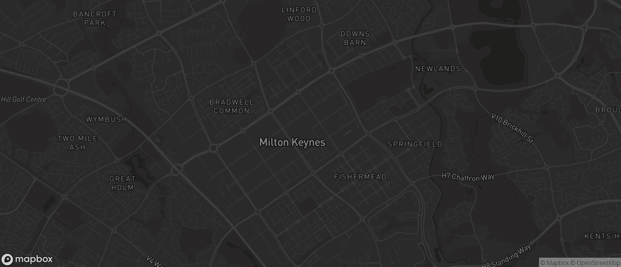 Map of Milton Keynes for SEO services in Milton Keynes