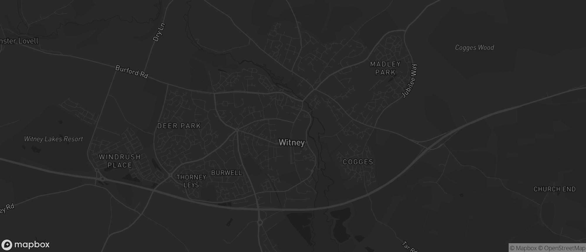 Map of Witney for SEO services in Witney