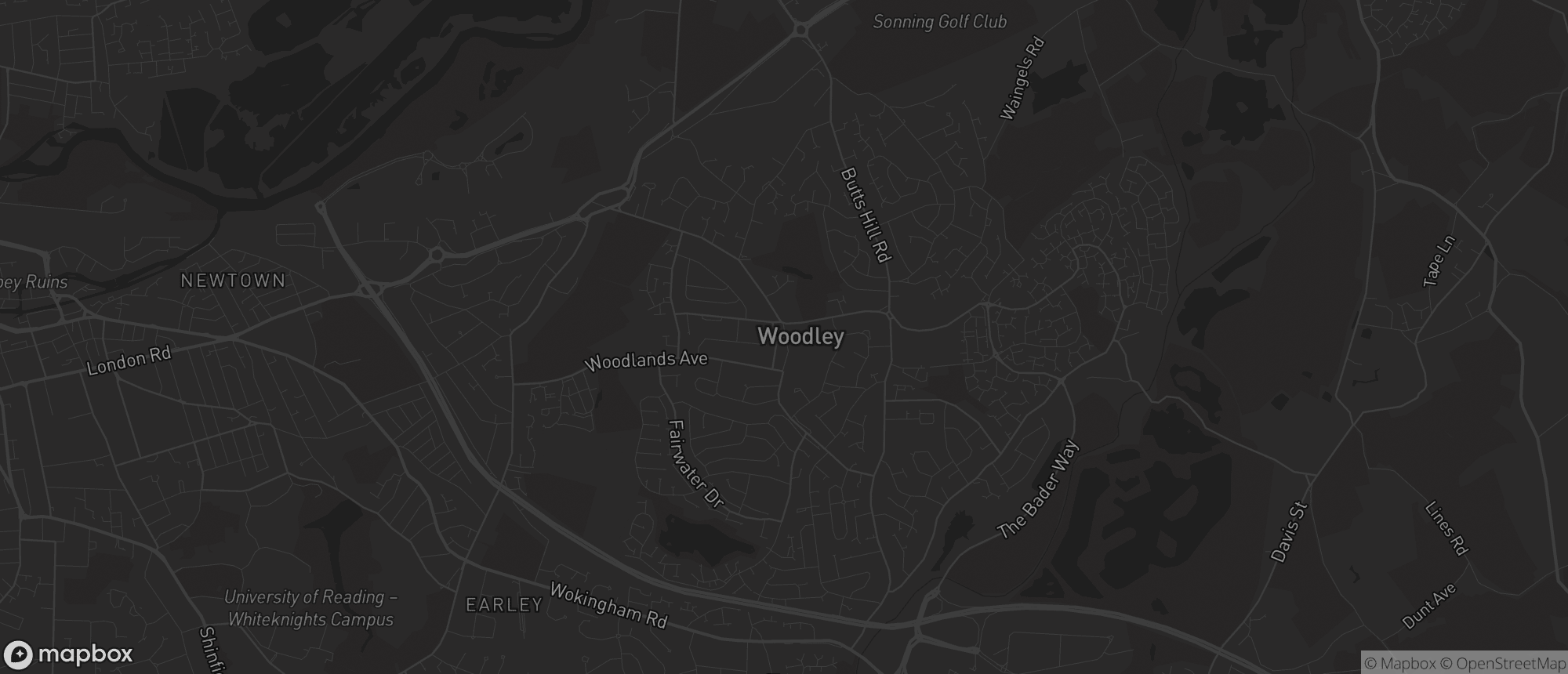 Map of Woodley for SEO services in Woodley