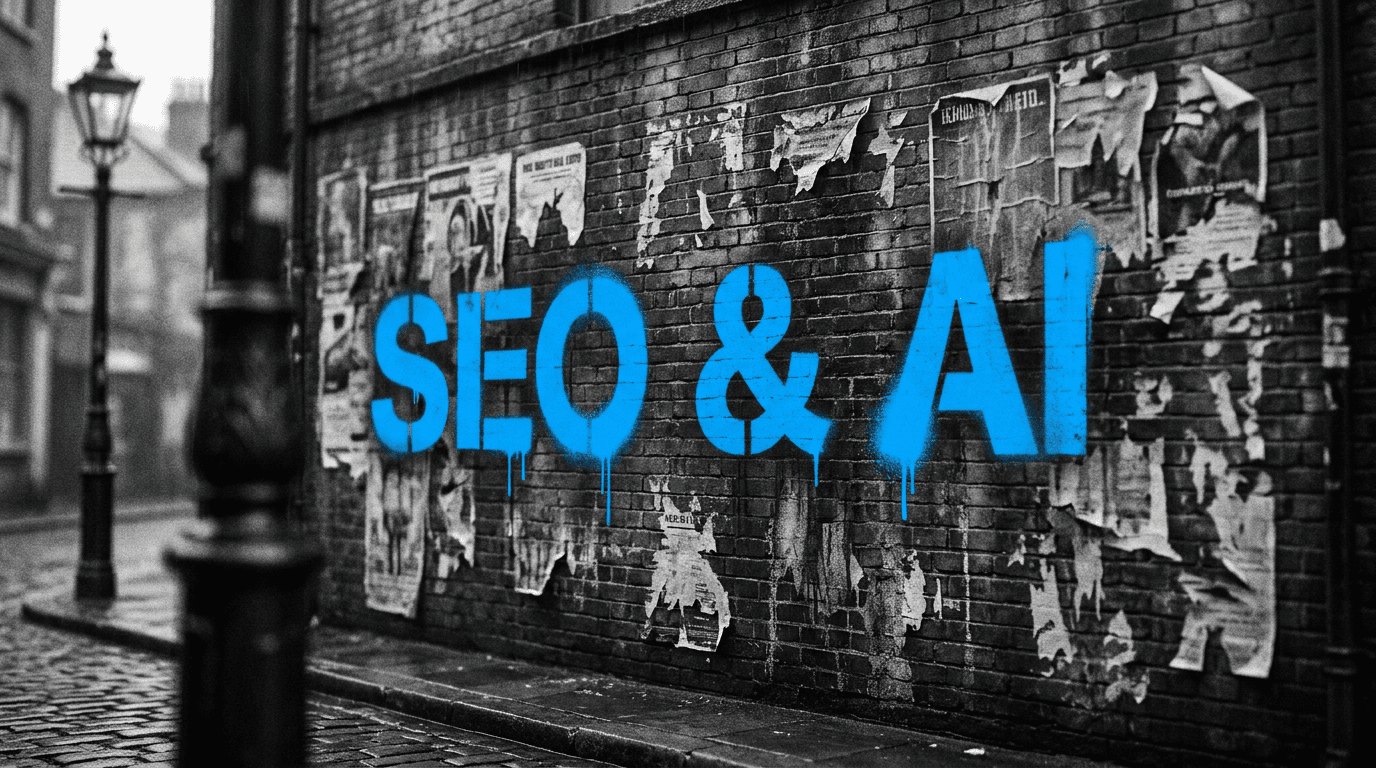 SEO and AI spray painted stencil