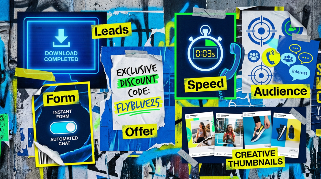 Instant form, speed, audience and creative in a Facebook lead ads campaign