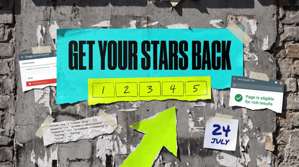 How to get star ratings back in Google search after a review snippet warning
