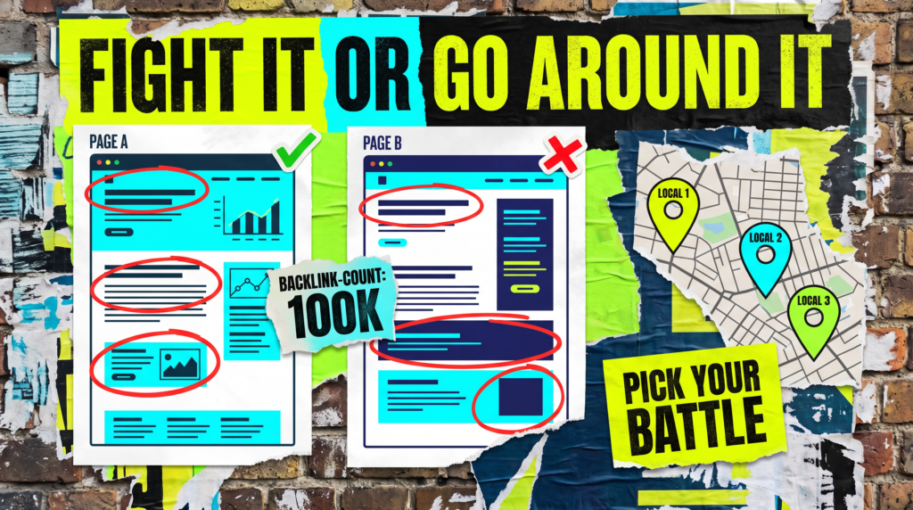 Fight it or go around it — comparing your page against a competitor