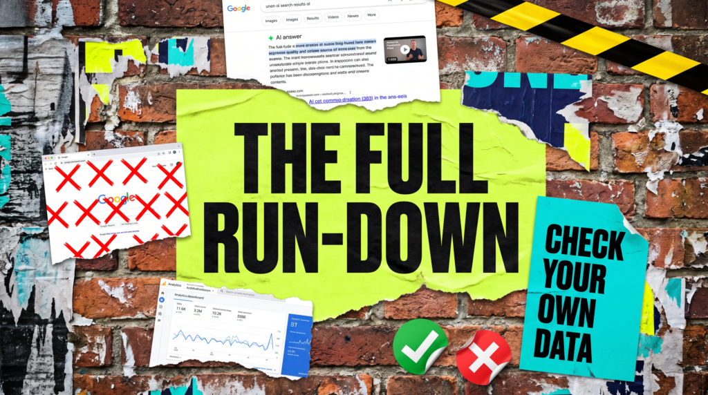 Digital marketing news early-August 2026 full run-down poster with SERP mockup and check your own data card
