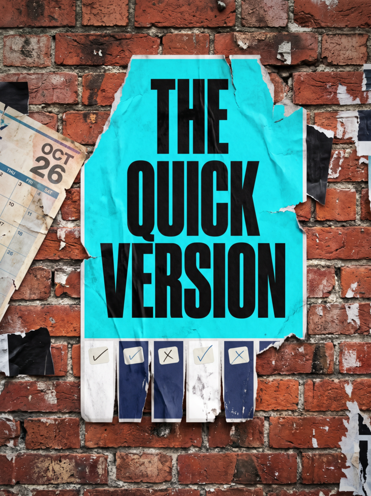 The Quick Version poster summarising the digital marketing news late-August 2026 headlines