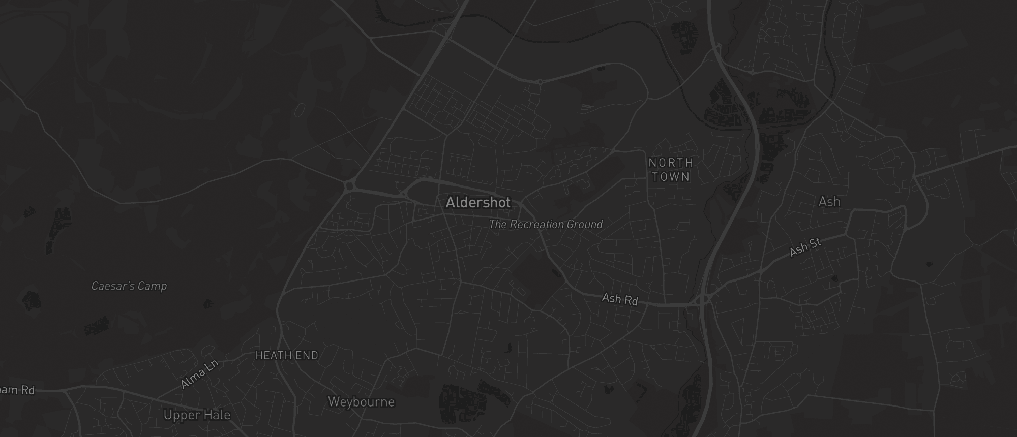 Map of Aldershot for SEO services in Aldershot