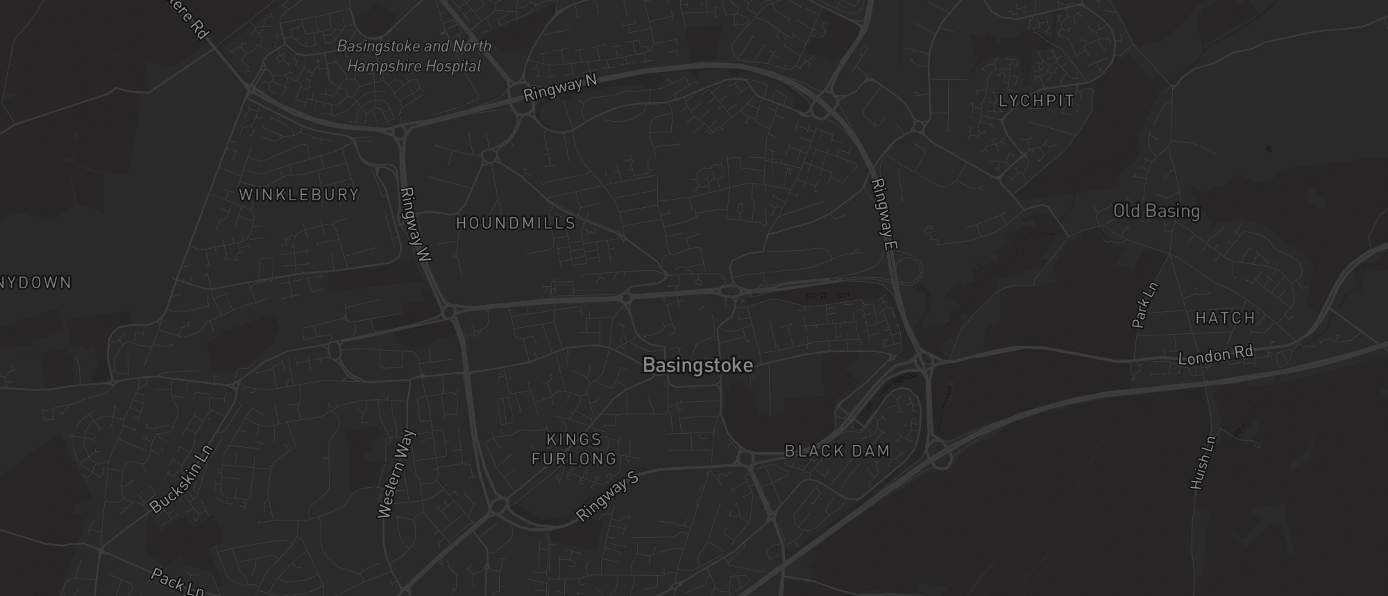 Map of Basingstoke for SEO services in Basingstoke