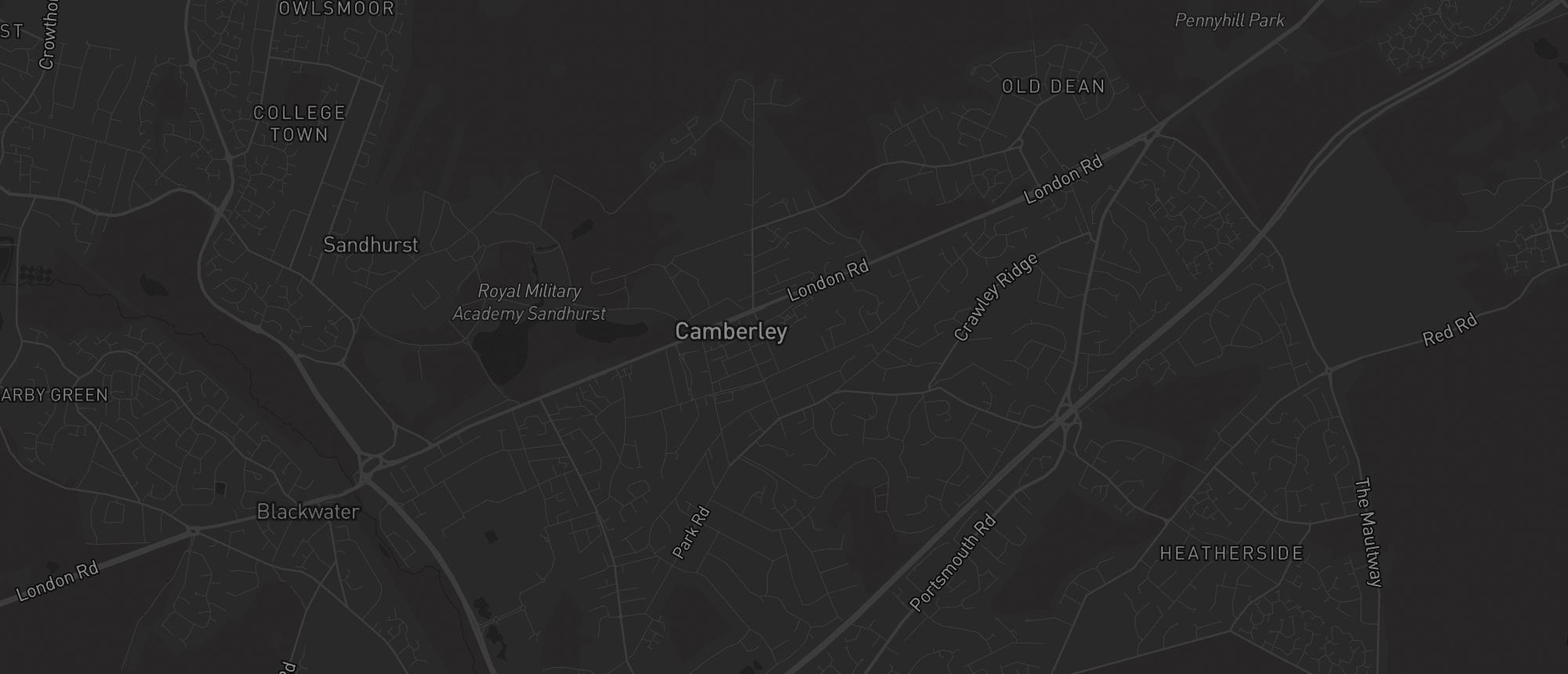 Map of Camberley for SEO services in Camberley