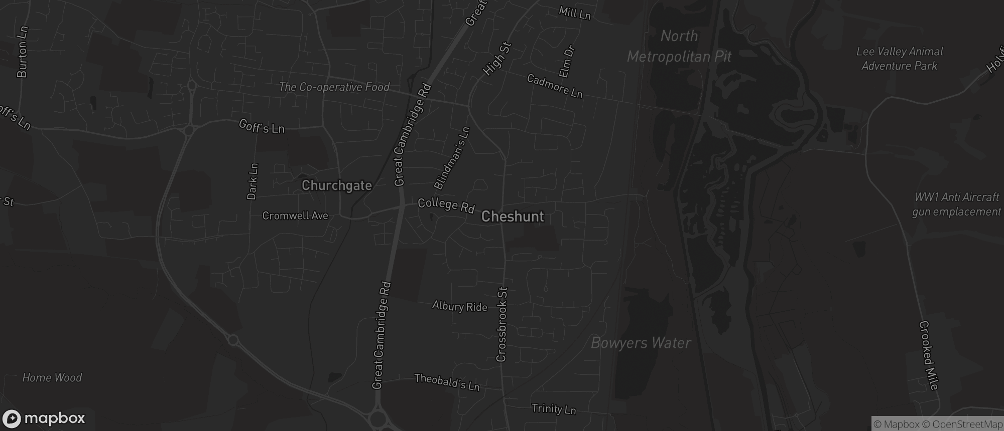 Map of Cheshunt for SEO services in Cheshunt