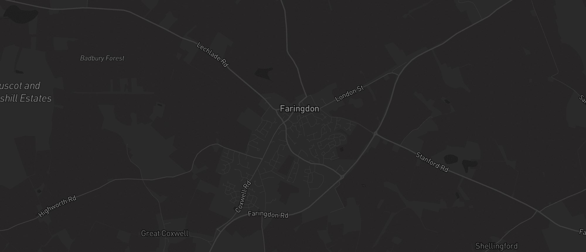 Map of Faringdon for SEO services in Faringdon