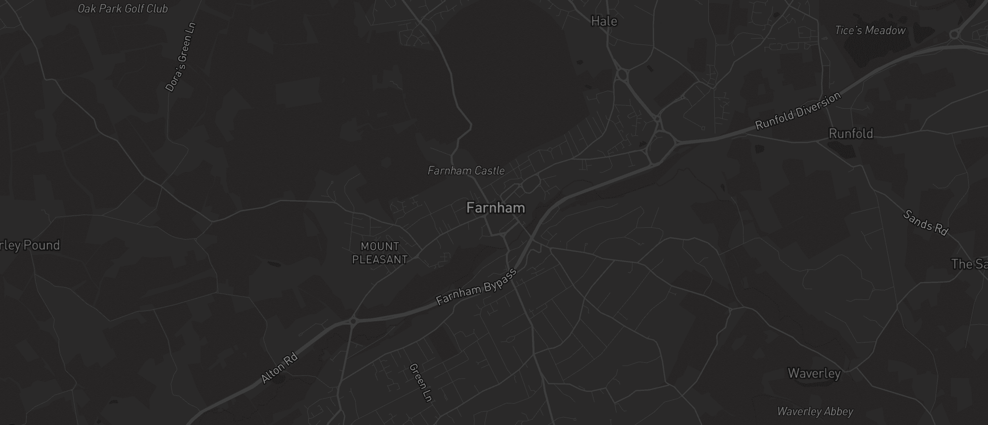 Map of Farnham for SEO services in Farnham