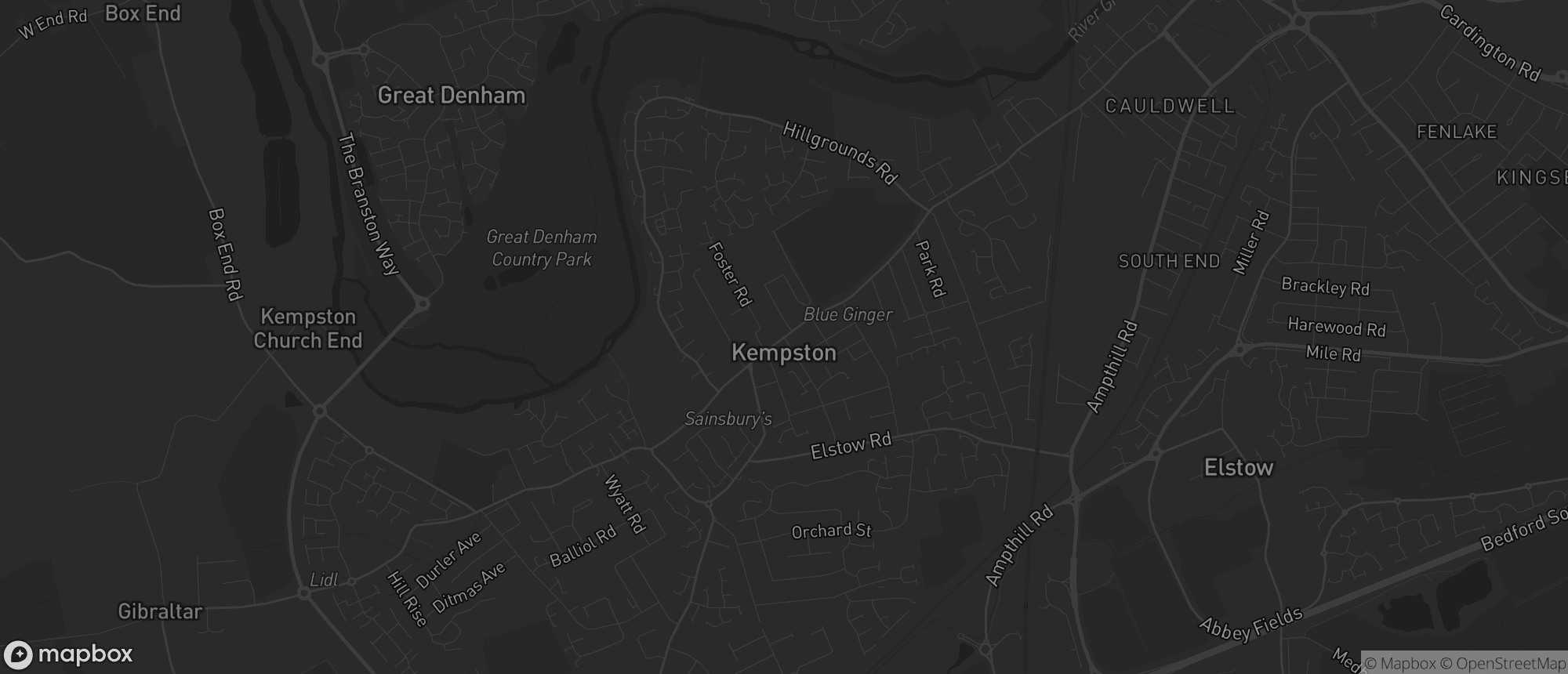 Map of Kempston for SEO services in Kempston