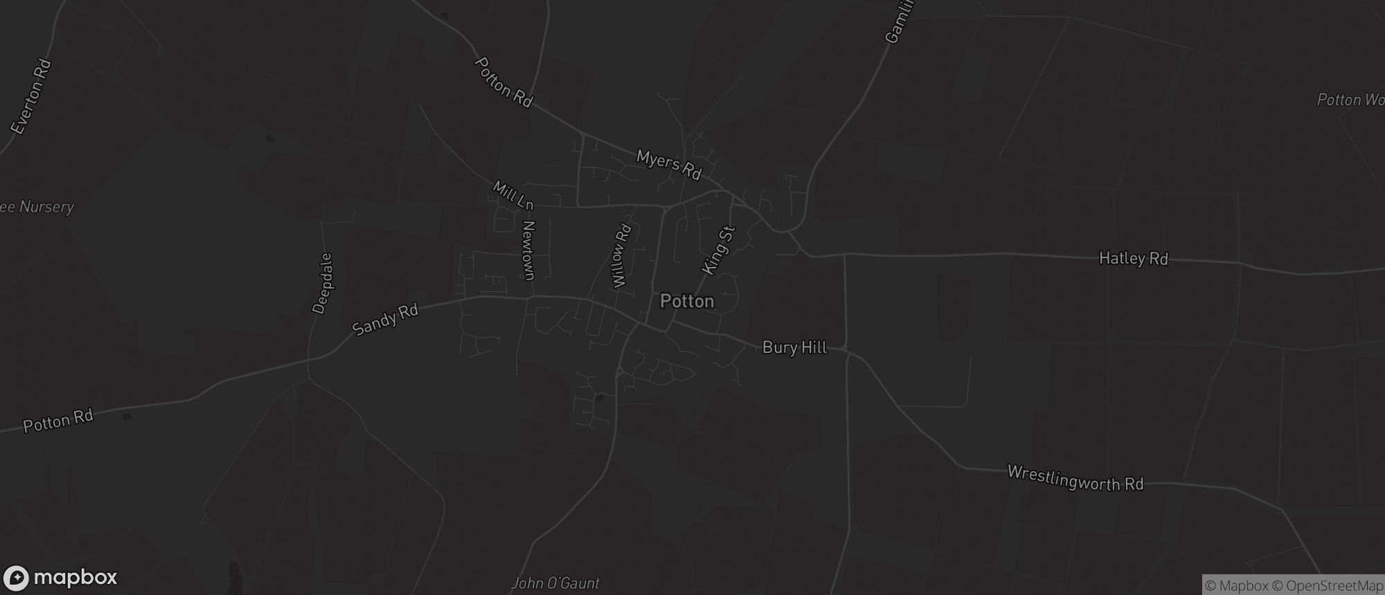 Map of Potton for SEO services in Potton