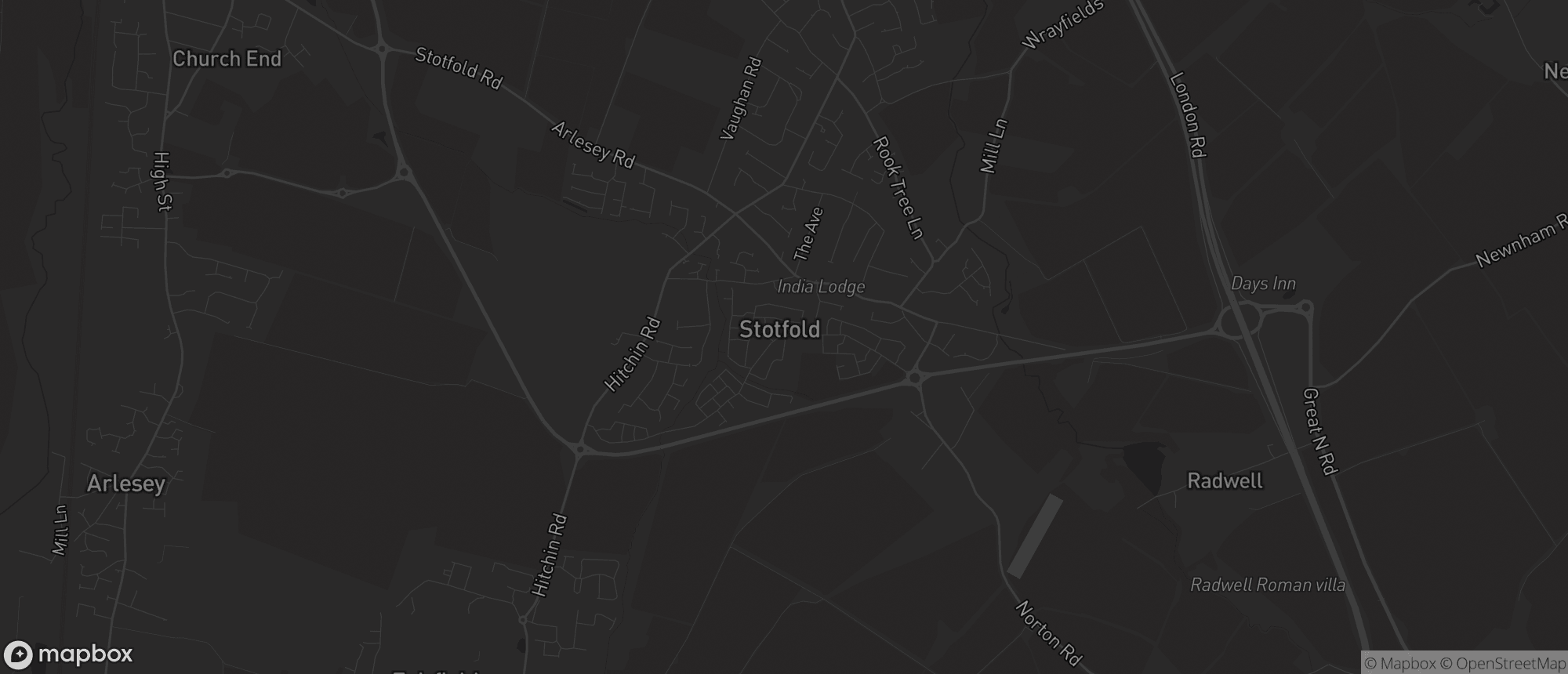 Map of Stotfold for SEO services in Stotfold