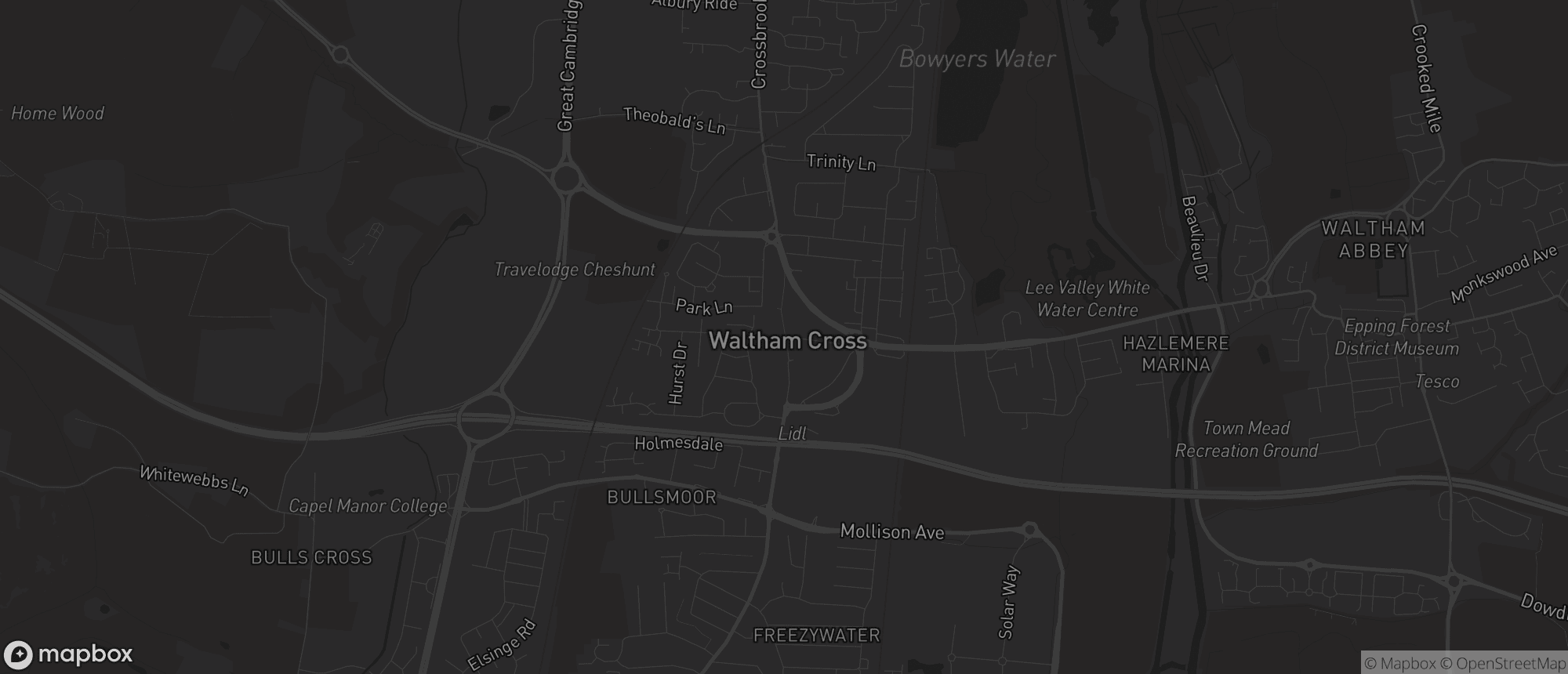 Map of Waltham Cross for SEO services in Waltham Cross