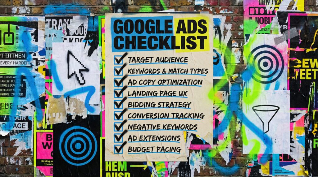 Street poster asking are Google Ads worth it for small business, with cost per click and cost per customer weighed against each other.