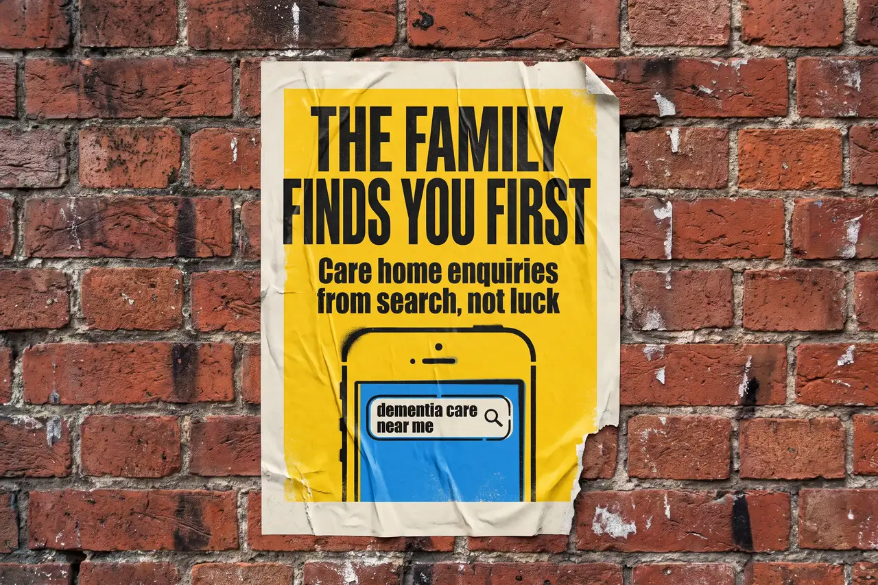 The family finds you first, paste-up poster