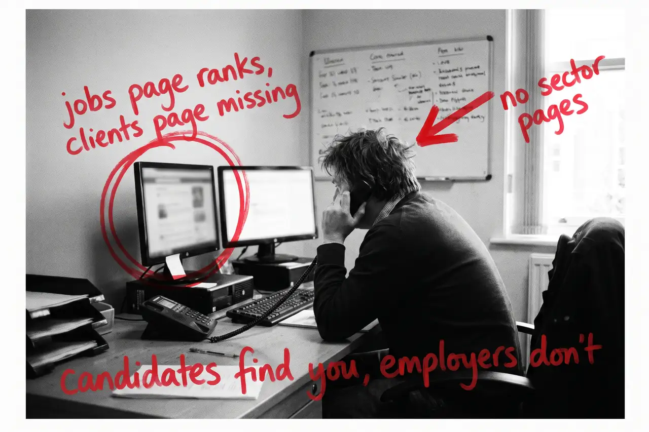 How Do I Get Clients For My Recruitment Agency?, marker-annotated photo