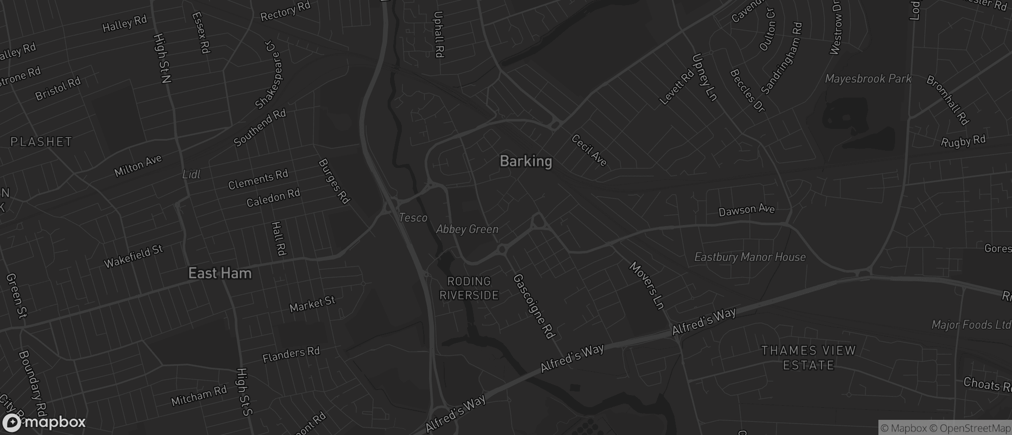 Map of Barking for SEO services in Barking