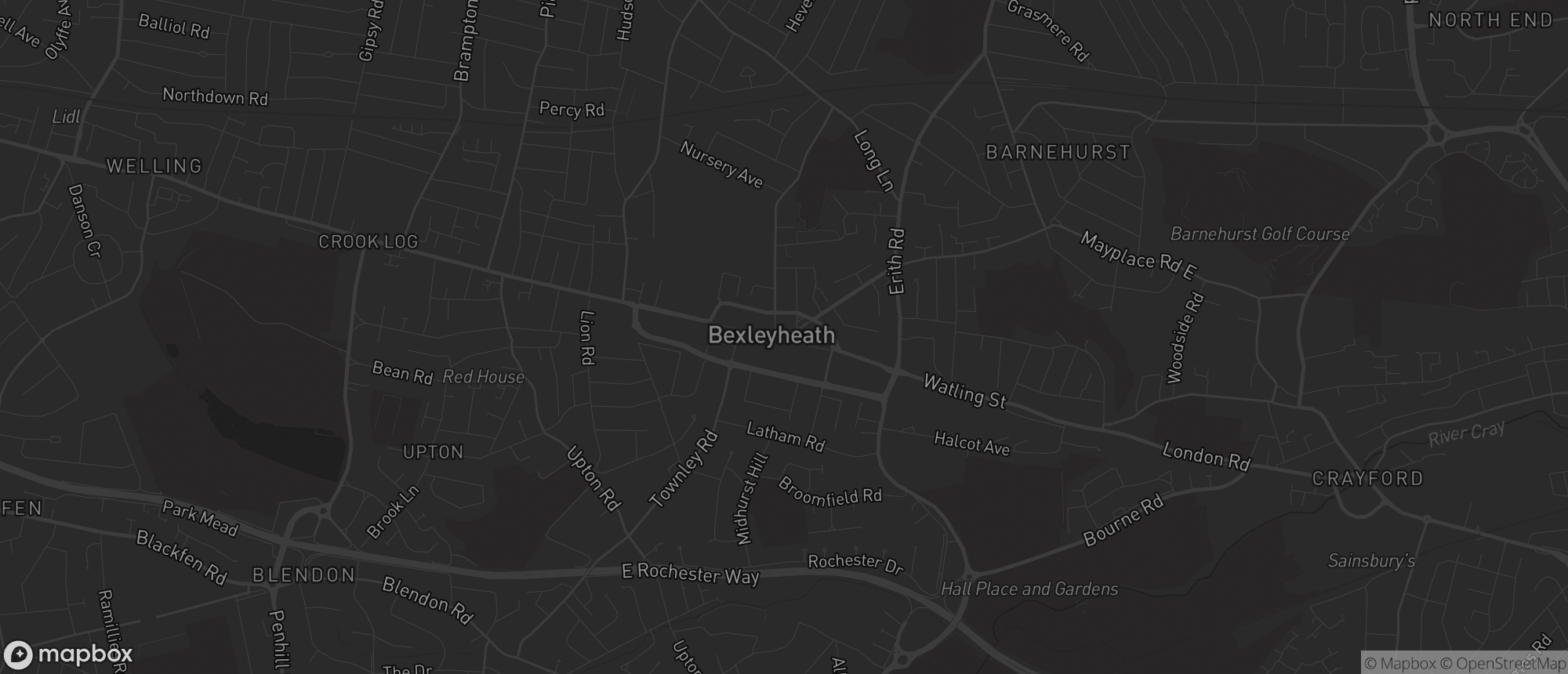 Map of Bexleyheath for SEO services in Bexleyheath