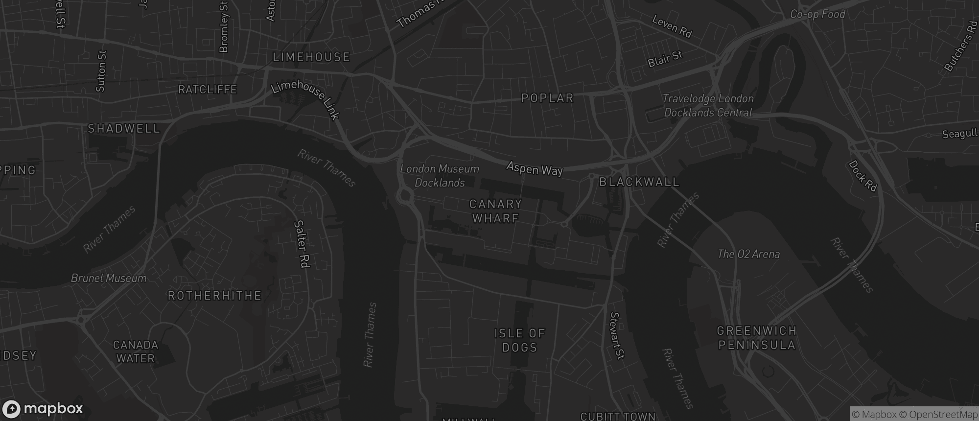 Map of Canary Wharf for SEO services in Canary Wharf