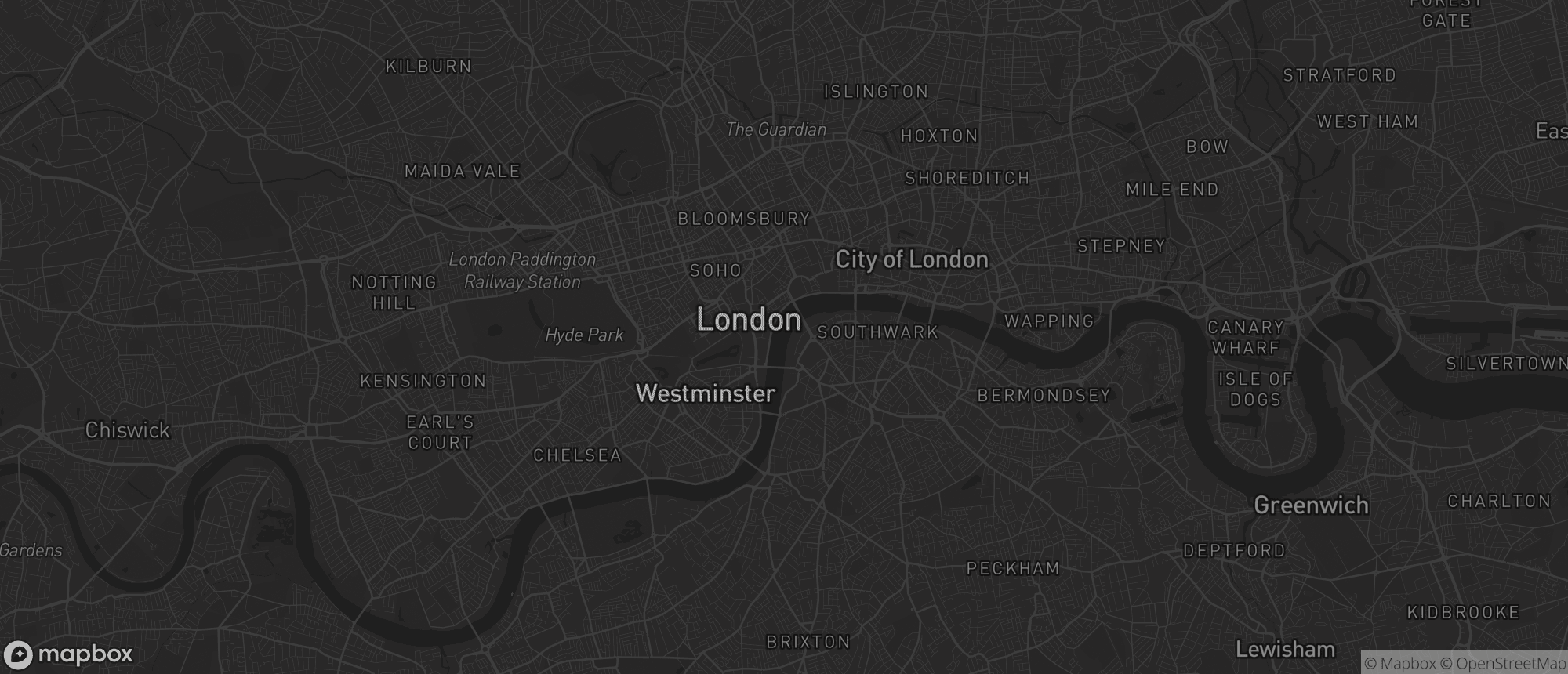 Map of Central London for SEO services in Central London
