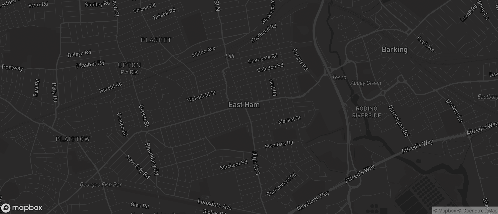 Map of East Ham for SEO services in East Ham