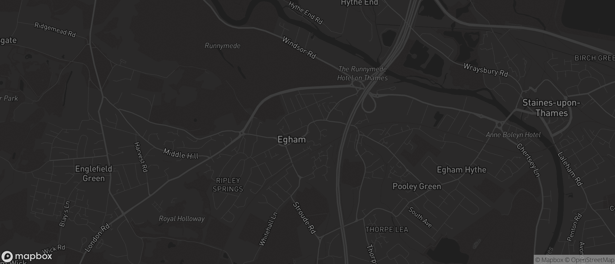 Map of Egham for SEO services in Egham