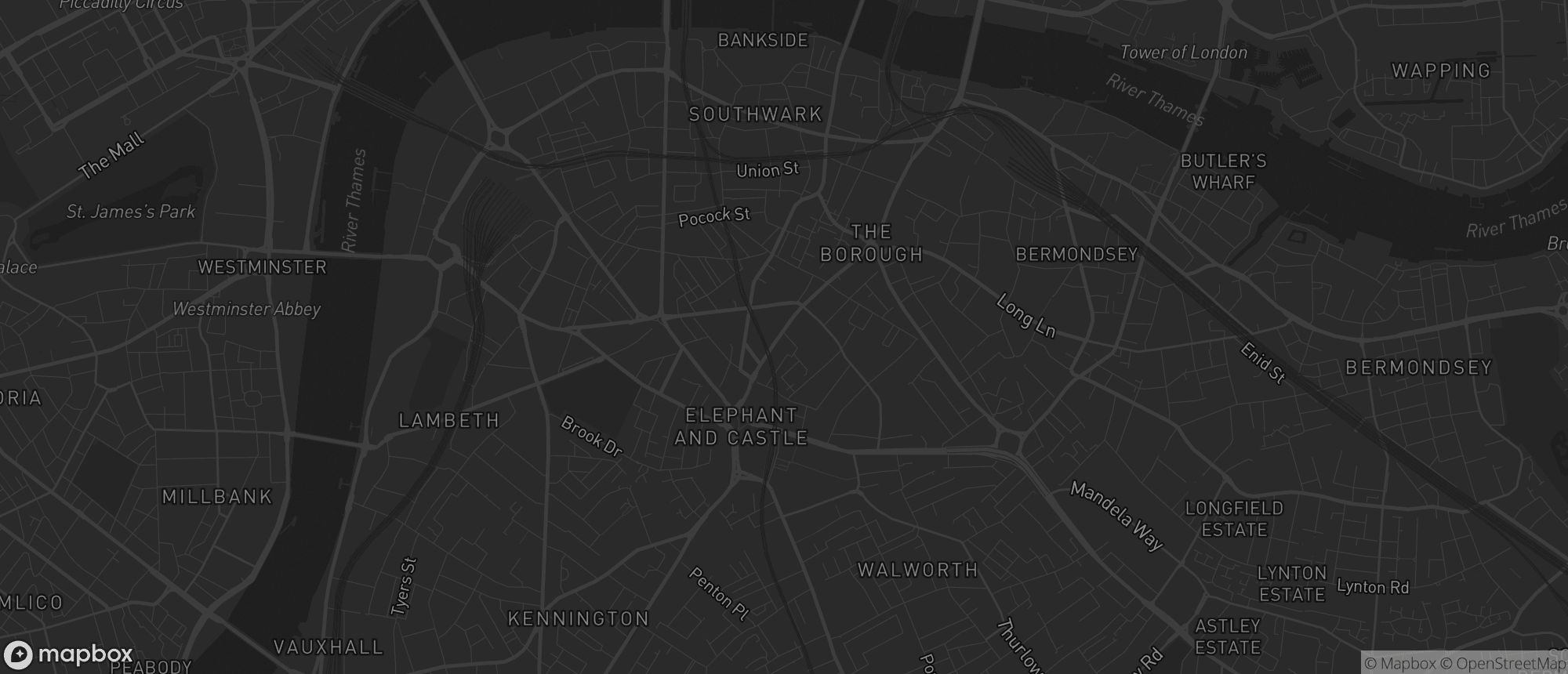Map of Elephant and Castle for SEO services in Elephant and Castle