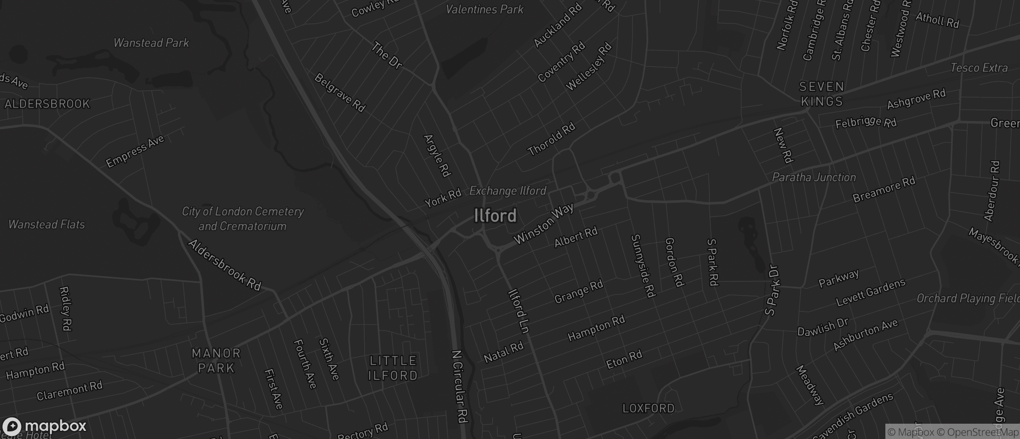 Map of Ilford for SEO services in Ilford