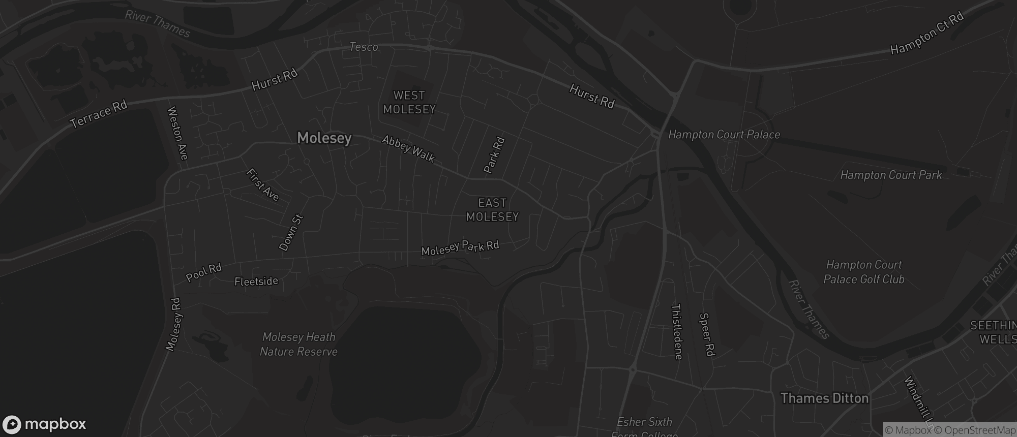 Map of Molesey for SEO services in Molesey
