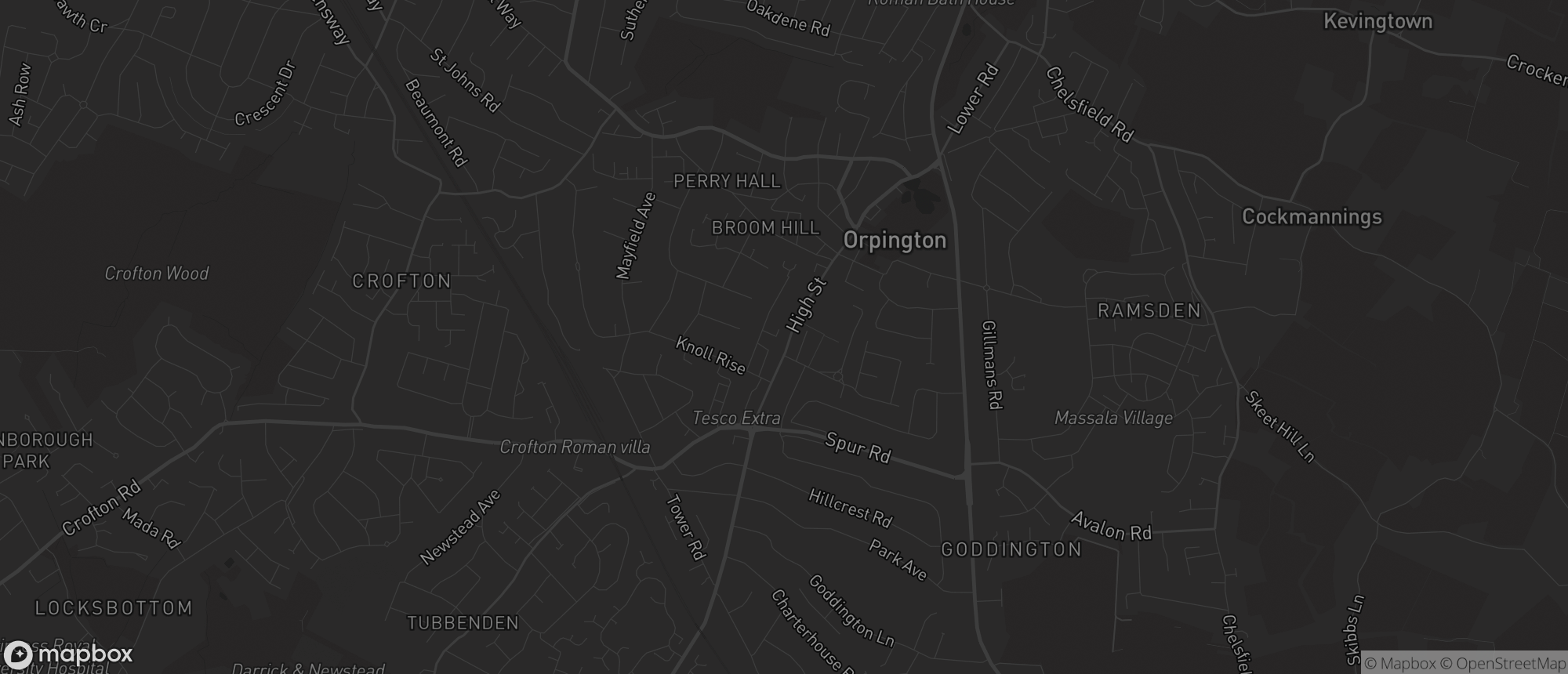 Map of Orpington for SEO services in Orpington