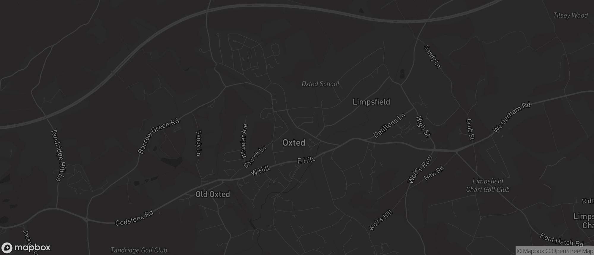 Map of Oxted for SEO services in Oxted