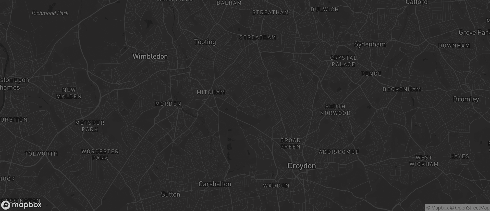 Map of South London for SEO services in South London