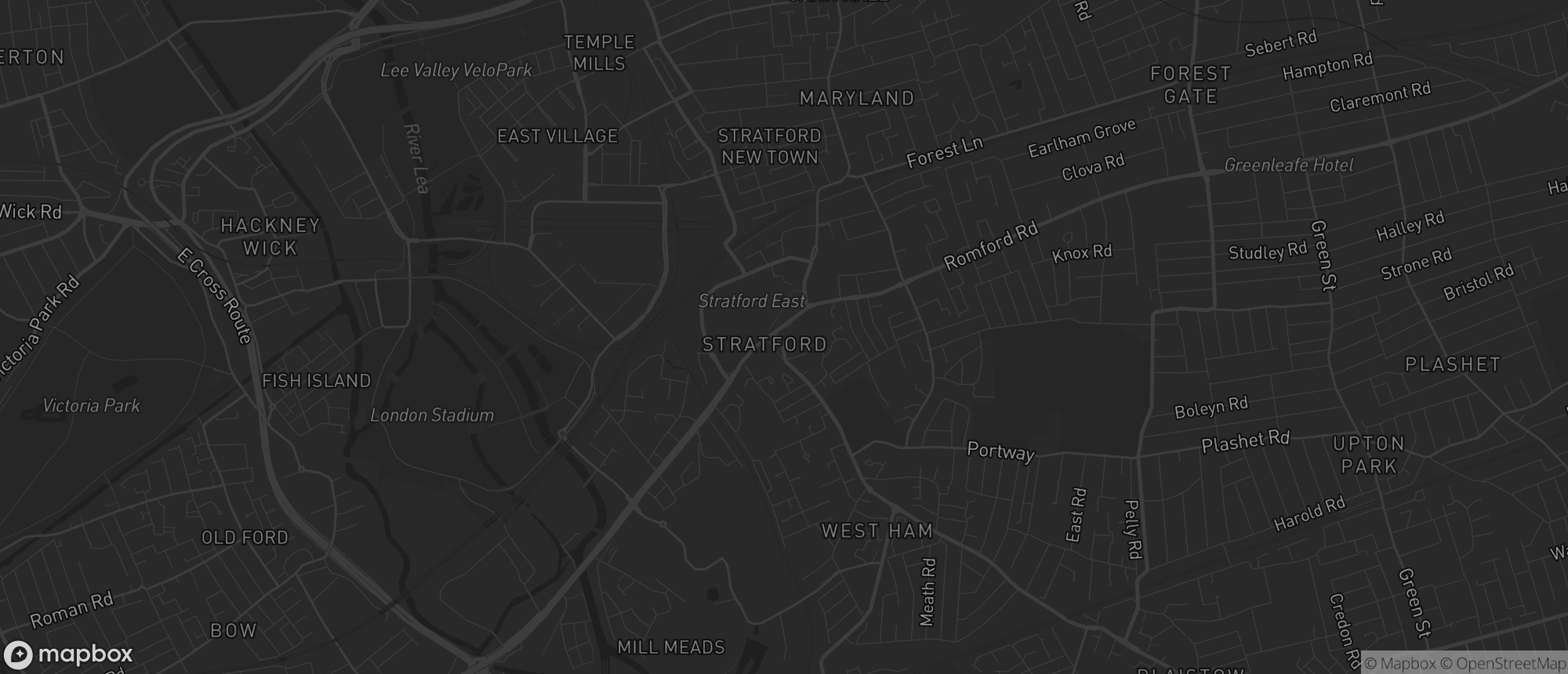 Map of Stratford for SEO services in Stratford
