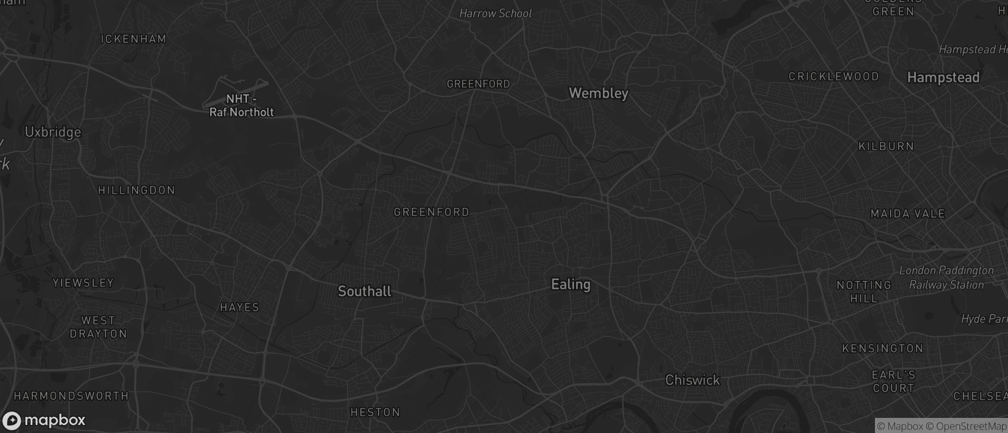 Map of West London for SEO services in West London