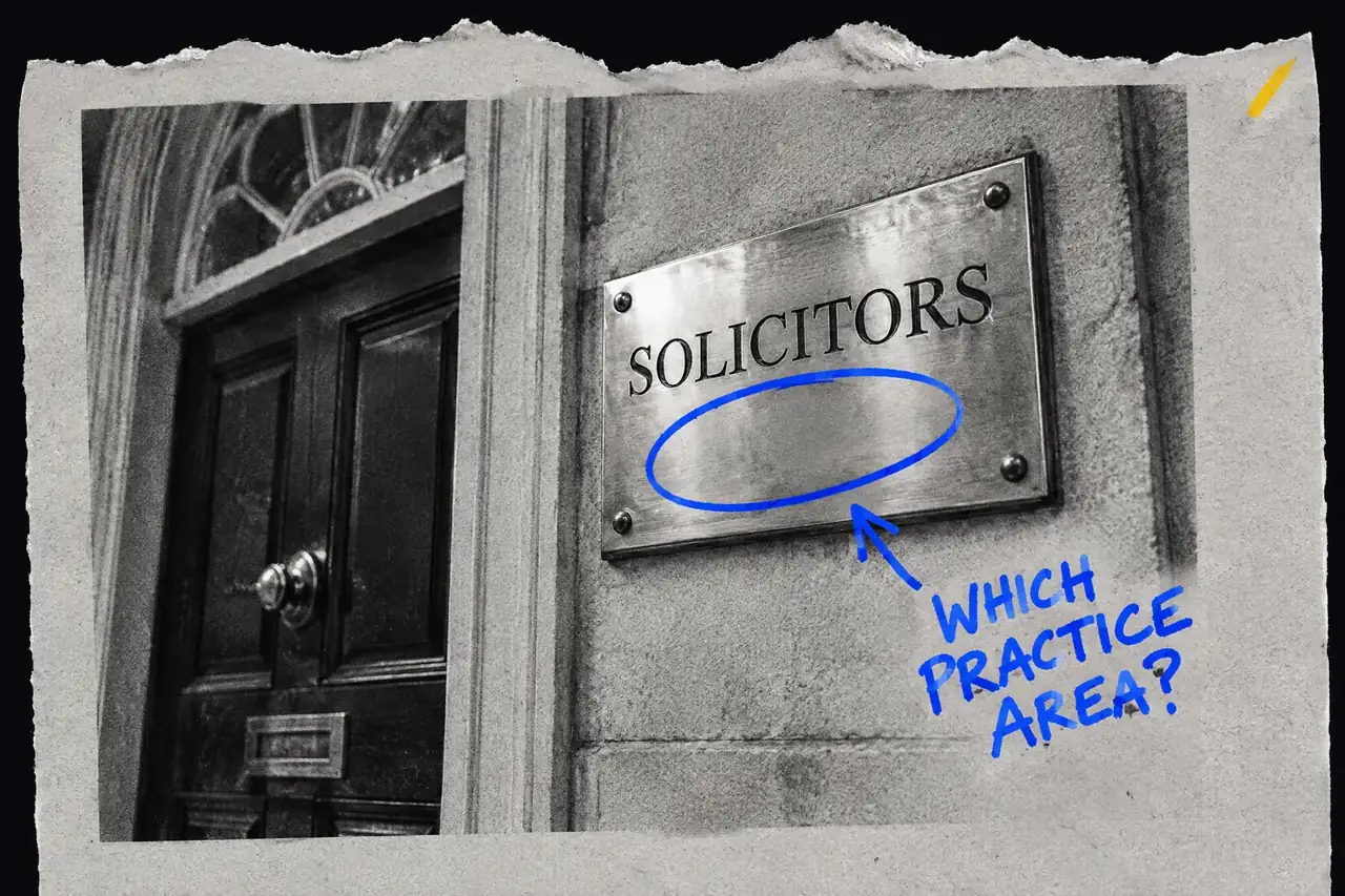 Which practice area?, marker-annotated photo