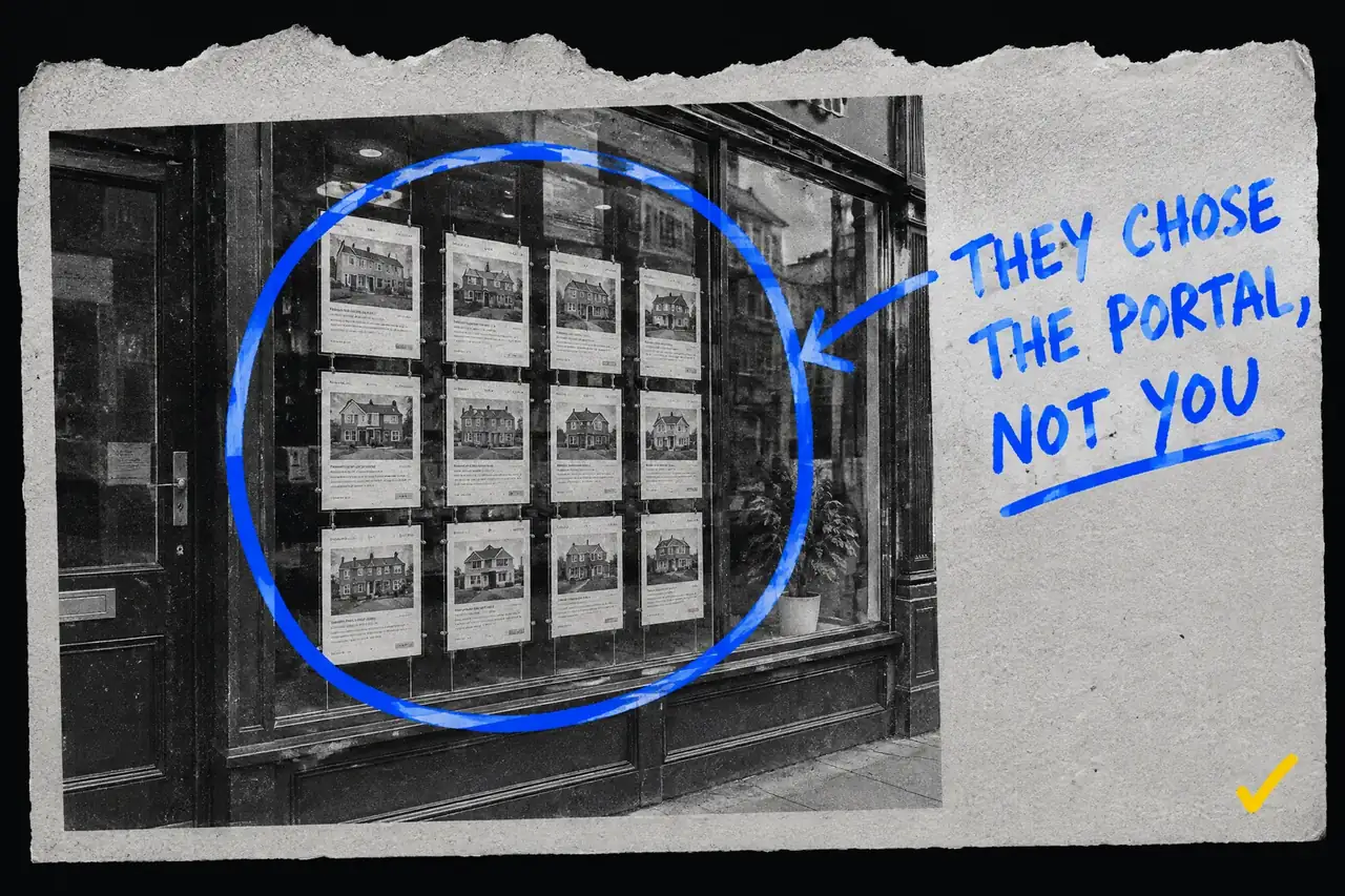 They chose the portal, not you, marker-annotated photo