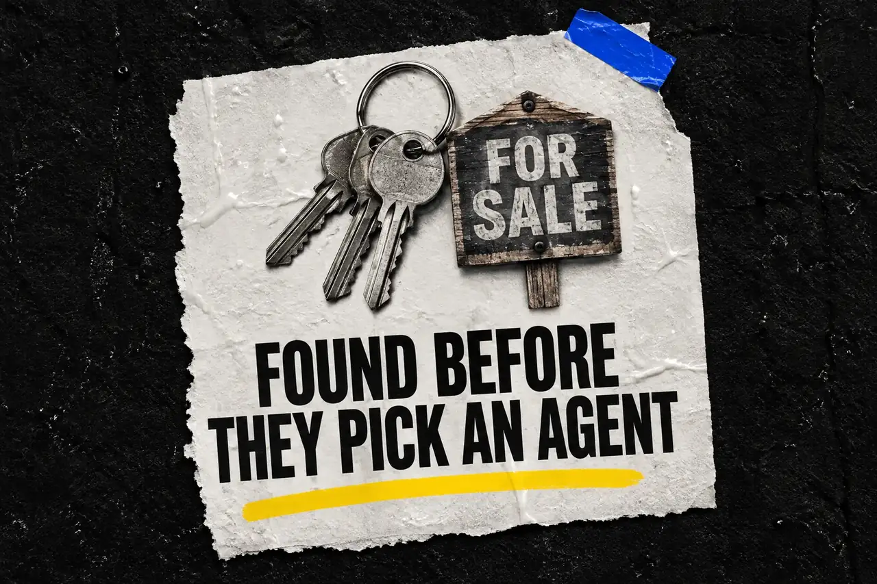 Found before they pick an agent, paste-up poster