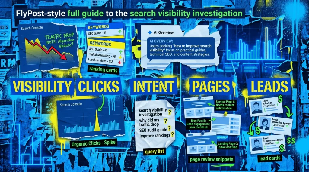Full infographic walking through the Google Search Console AI performance report, section by section.