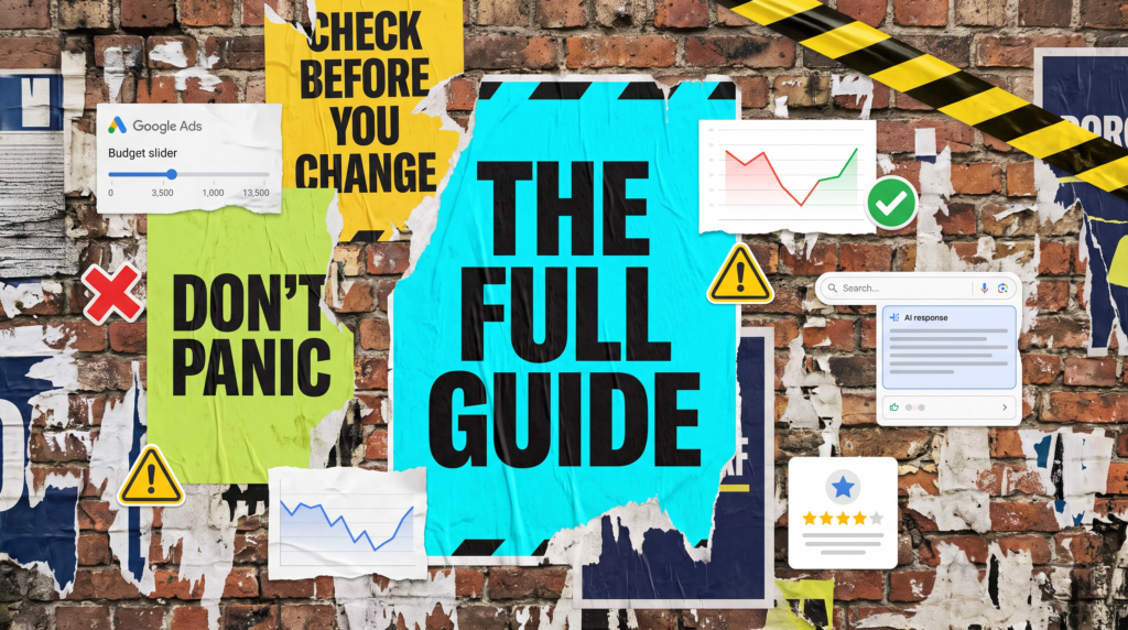 Full guide to the digital marketing news late-October 2026 with a Google Ads budget panel and traffic chart collage