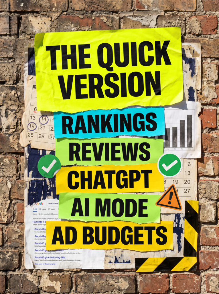 Quick version of the digital marketing news late-October 2026: rankings, reviews, ChatGPT, AI Mode and ad budgets