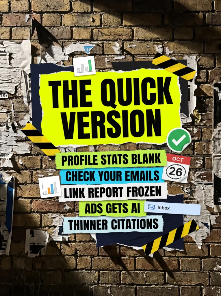 Digital marketing news mid-September 2026 quick version poster stack listing the five stories
