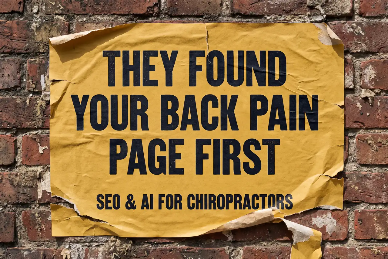 Why Is My Chiropractic Clinic Not Getting New Patients? poster pasted on a brick wall